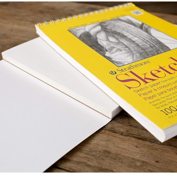 Strathmore 300 Series Sketch Paper Pad, Top Wire Bound, 11x14 inches, 100 Sheets - Picture 2 of 7